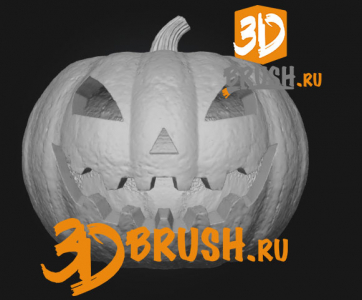 3D carved pumpkin jack o’ lantern