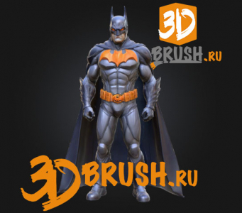 3D model of Batman in a dark