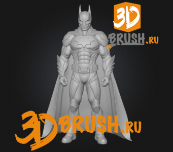3D model of Batman in a dark
