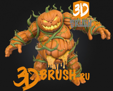 #Halloween2025# Model of a monstrous obese fantasy pumpkin golem