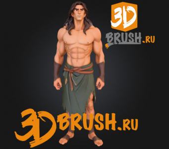 3D male model evoking  fantasy hero