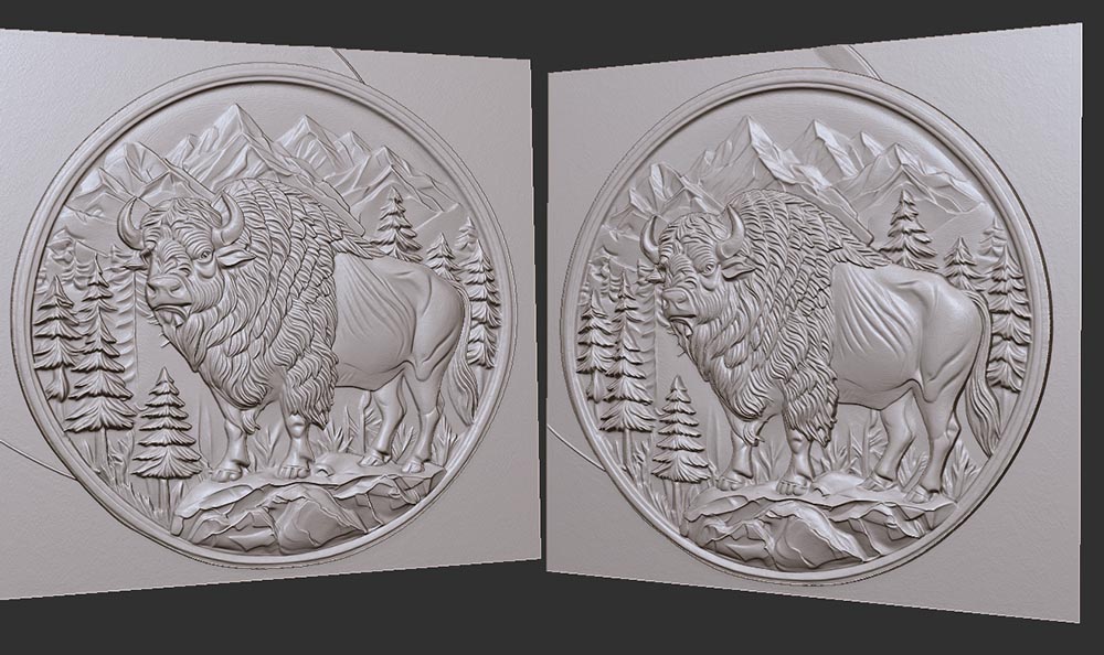 bison-in-the-forest-3d-model-for-cnc-or-engraving