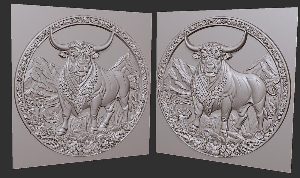 bull-in-the-mountains-3d-model-for-cnc-or-engraving