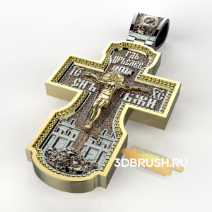 Крест Иисуса Христа с ликами святых" 3D модель