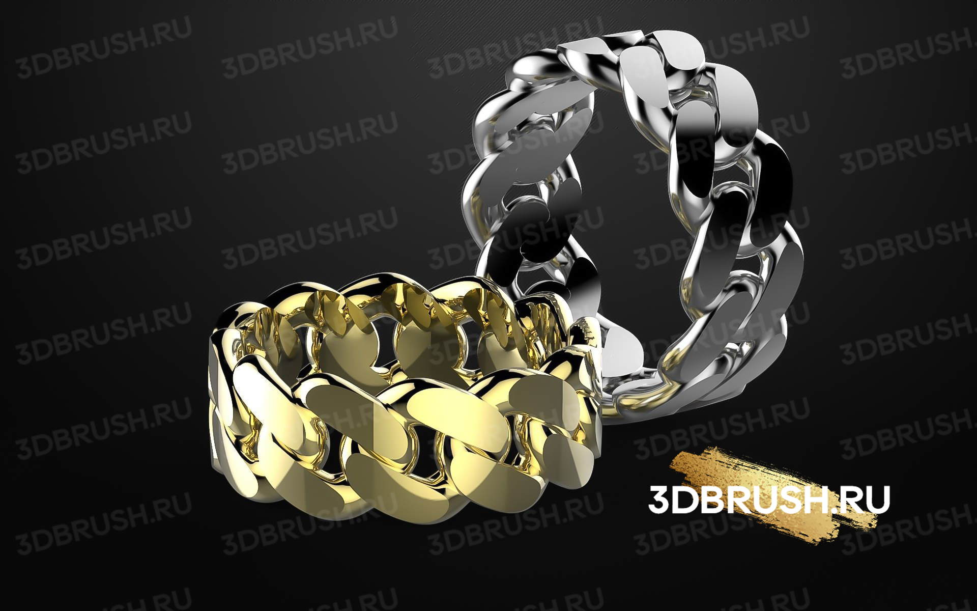 cuban-chain-ring-v3-3d-print-model