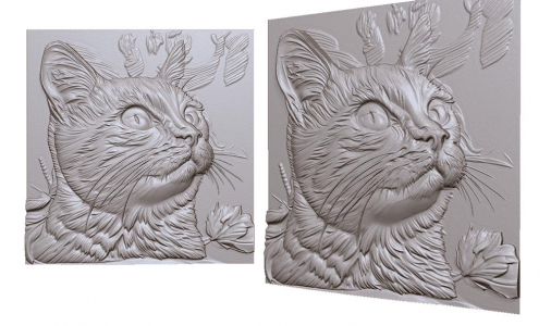 curious cat 3d model, любопытный кот 3д картина, 3д модель