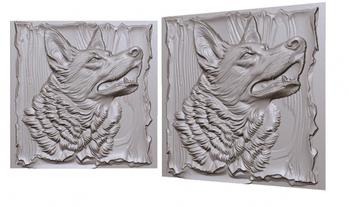 dog german shepherd 3d model for cnc or engraving, собака немецкая овчарка 3д модель
