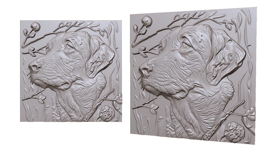 dog-in-nature-picture-3d-model-for-cnc-or-engraving-sobaka-na-prirode-kartina-3d-model