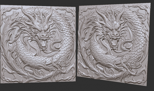 dragon 3d model head 3D for CNC