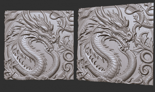 dragon wriggling 3d model for laser burning, engraving, CNC 