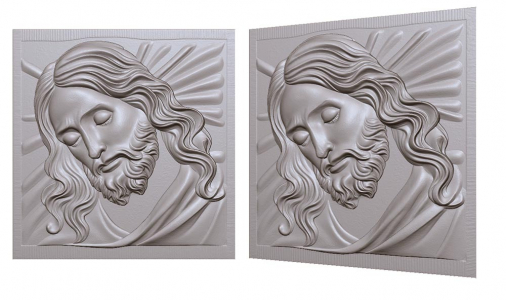 face of Jesus Иисус лик 2 для чпу скачать 3д модель