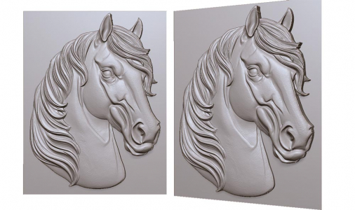 horse bust with girva 3D model for CNC or engraving лошадка бюст с гирвой 3д модель 