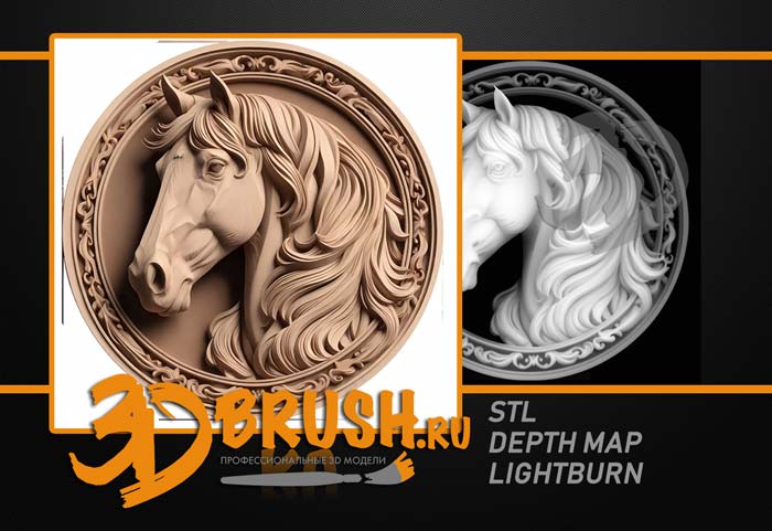 horse-in-a-circle-bust-3d-model-for-cnc-or-engraving-loshad-v-kruge-byust-3d-model