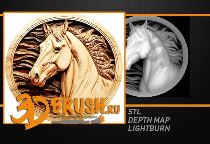 horse-in-a-circle-portrait-3d-model-for-cnc-or-engraving