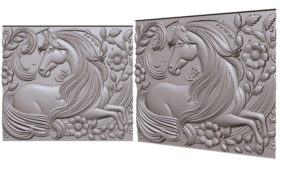 horse-in-flowers-with-a-long-mane-3d-model-for-cnc-or-engraving-loshadka-v-cvetah-s-grivoy-dlinnoy-3d-model