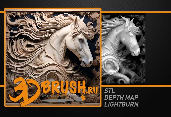 horse-mane-painting-3d-model-for-cnc-or-engraving-portret-loshadi-3d-model