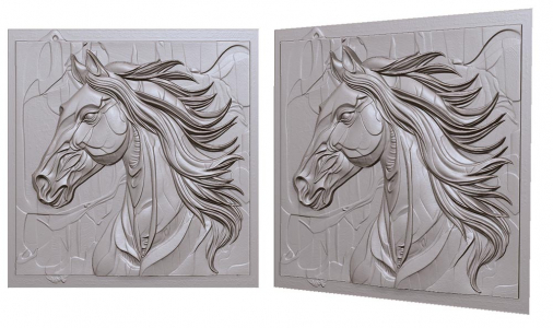 horse stylized on wood 3D model for CNC or engraving лошадь стилизованная 3д модель