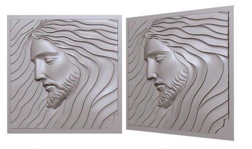 Jesus face Иисус для чпу скачать 3д модель