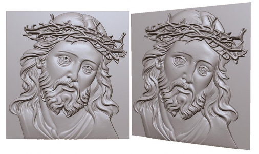 Jesus with a wreath 3, Иисус для чпу скачать 3д модель