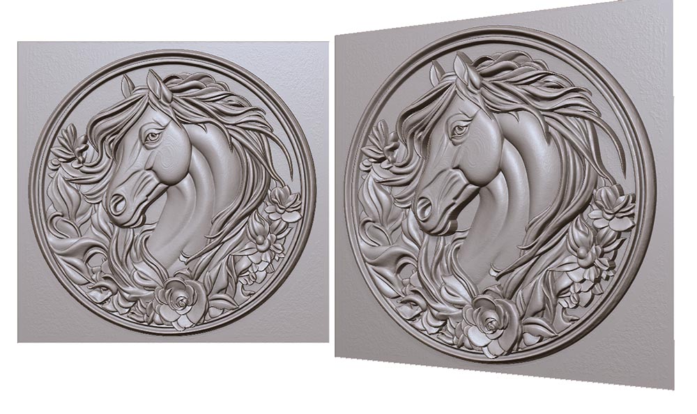 loshad-na-monete-v-cvetah-griva-razvivaetsya-3d-model-horse-on-a-coin-in-colors-mane-develops-3d-model-for-cnc-or-engraving