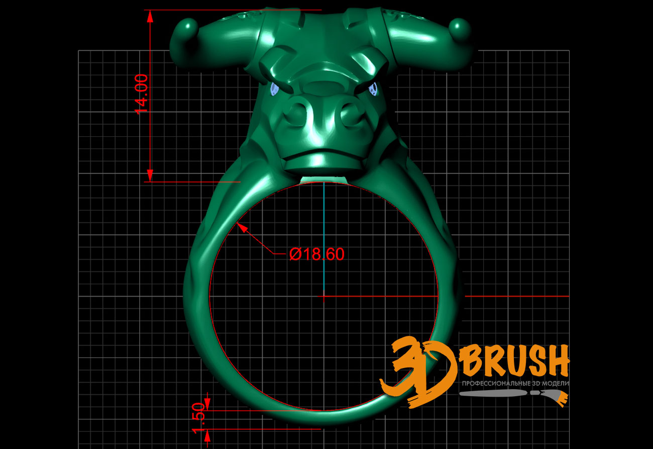 persten-byk-3d-model-bull-ring