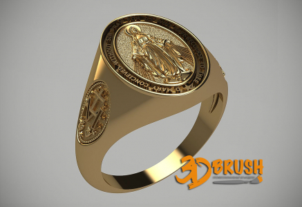 Перстень Чудотворная  Девы Милагрозы 3D Stl модель