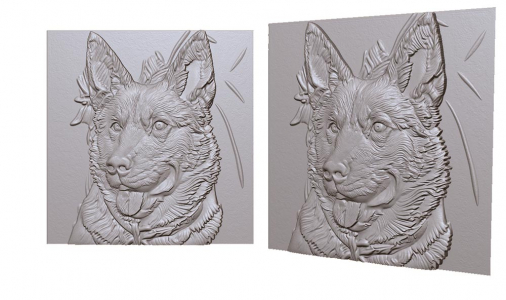 shepherd dog 3d model for cnc or engraving, собака овчарка 3д модель