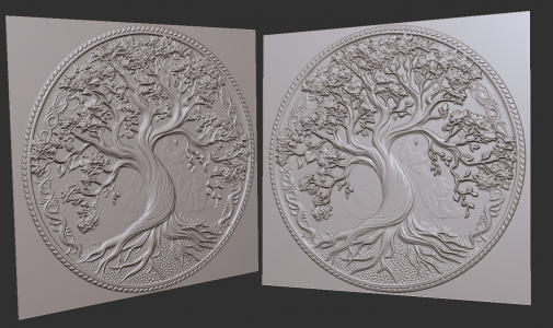 tree of life 3D for CNC, engraving, laser burning