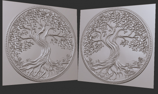 tree of life and development 3D for CNC, engraving, laser burning,