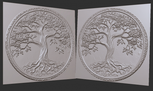 tree of life large tree 3D for CNC, engraving, laser burning,