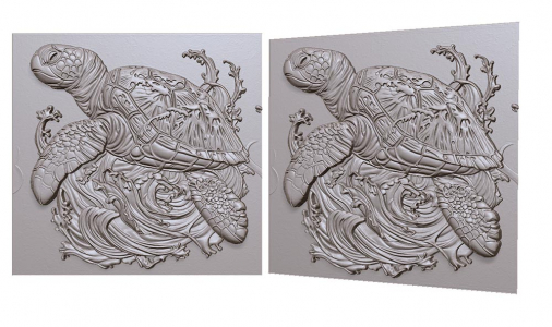 turtle 3d model for cnc or engraving, черепаха 3д модель