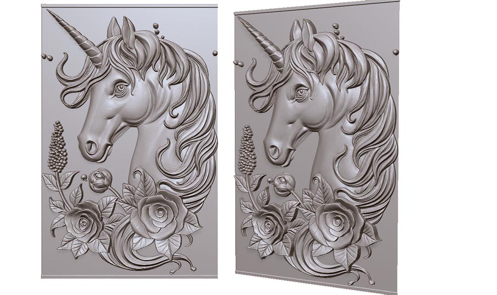 unicorn-in-roses-3d-model-for-cnc-or-engraving-horse-galloping-edinorog-3d-model