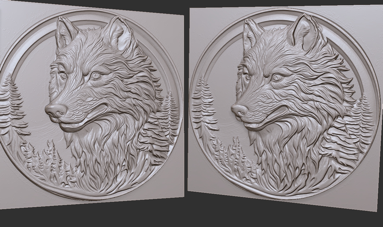 wolf-pine-trees-in-a-circle-3d-model-for-cnc-laser-or-engraving